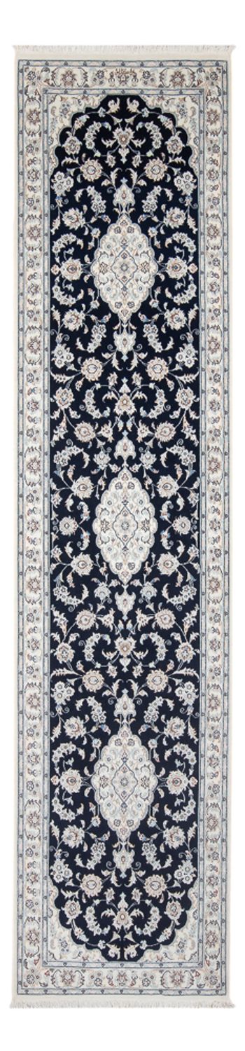Läufer Perser - Nain - Premium - 340 x 85 cm - dunkelblau