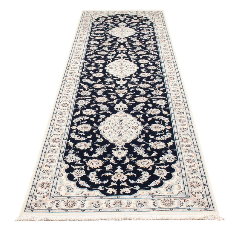 Läufer Perser - Nain - Premium - 340 x 85 cm - dunkelblau
