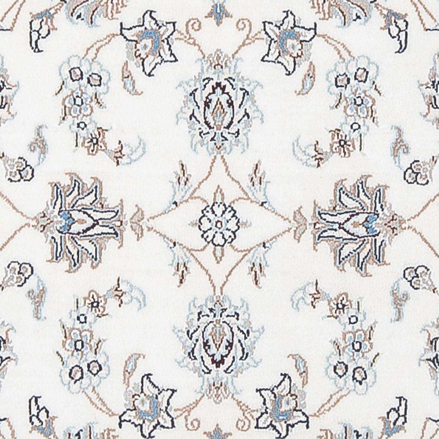 Tapis de couloir Tapis persan - Nain - Premium - 301 x 82 cm - crème