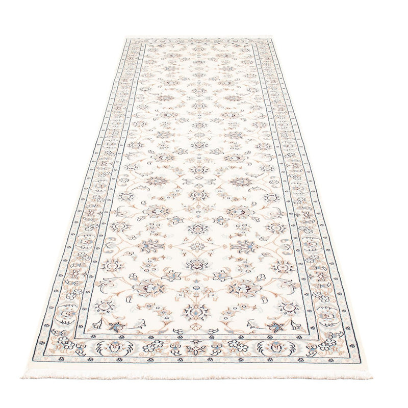 Tapis de couloir Tapis persan - Nain - Premium - 301 x 82 cm - crème