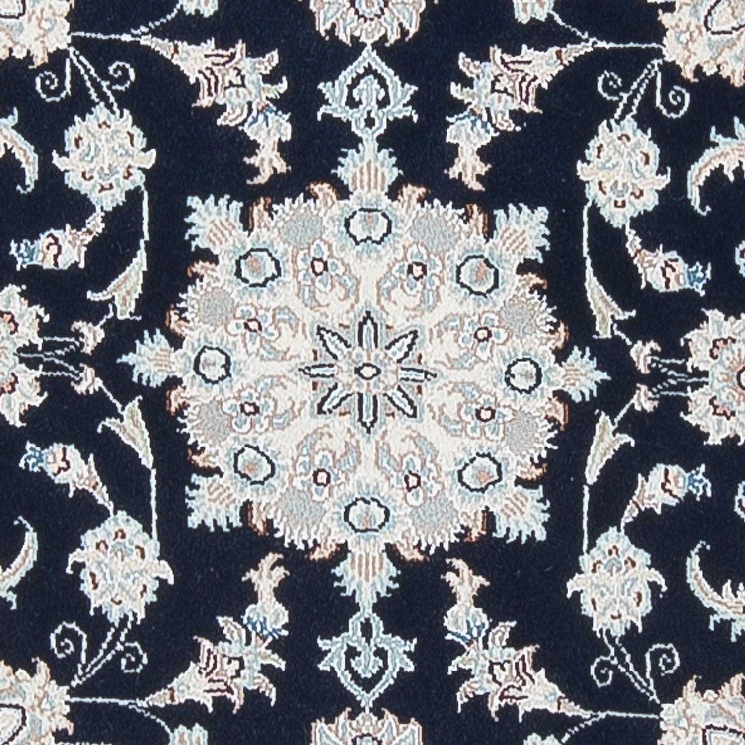 Tapis de couloir Tapis persan - Nain - Premium - 297 x 82 cm - bleu foncé