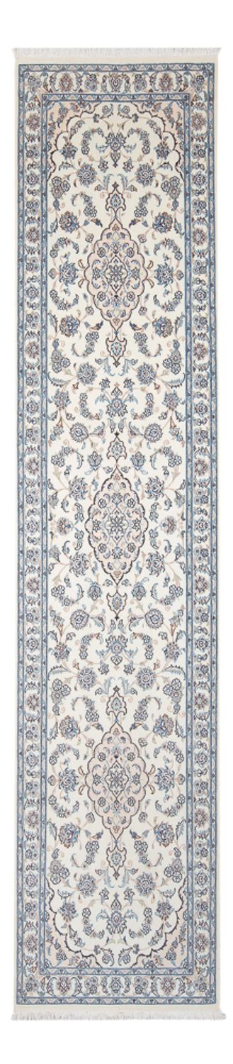 Tapis de couloir Tapis persan - Nain - Premium - 343 x 84 cm - crème