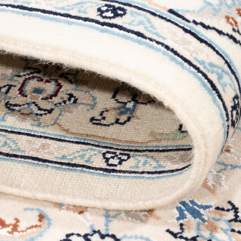 Tapis de couloir Tapis persan - Nain - Premium - 345 x 84 cm - crème