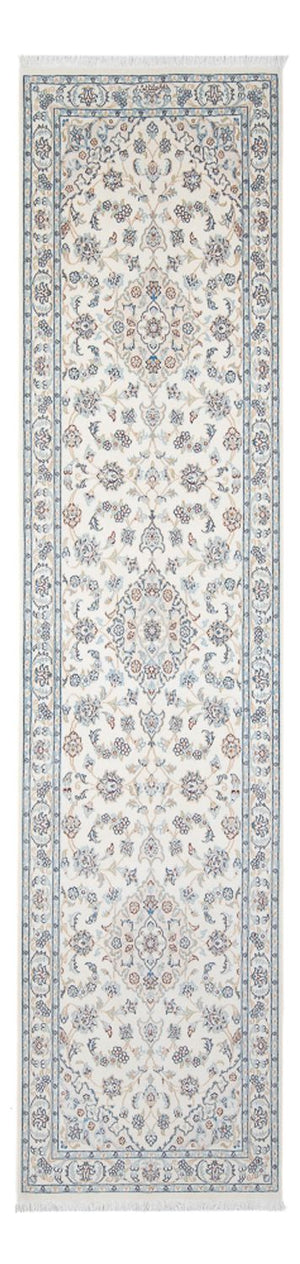 Tapis de couloir Tapis persan - Nain - Premium - 308 x 80 cm - crème