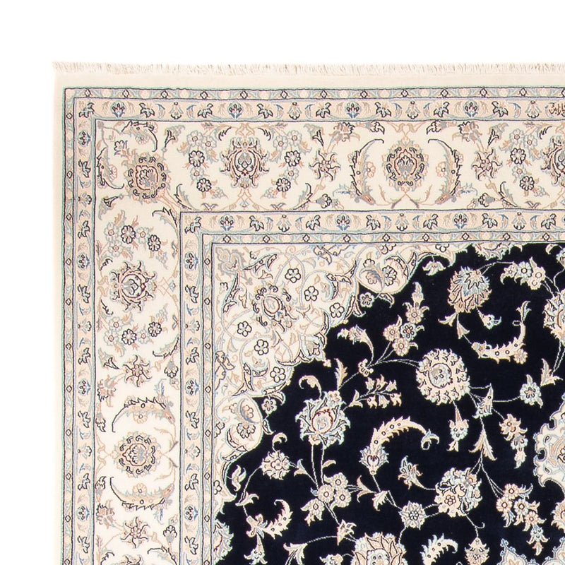Tapis persan - Nain - 278 x 223 cm - bleu foncé