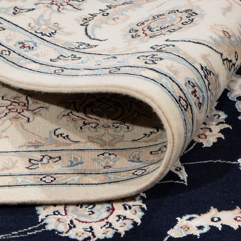 Tapis persan - Nain - 278 x 223 cm - bleu foncé