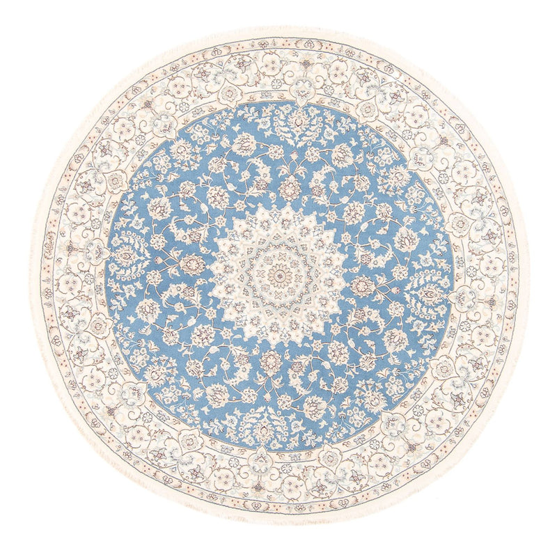 Perserteppich - Nain rund  - 200 x 200 cm - hellblau