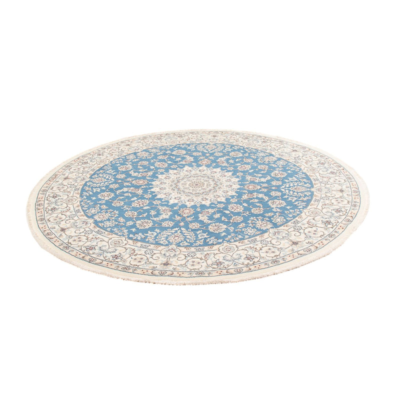 Perserteppich - Nain rund  - 200 x 200 cm - hellblau
