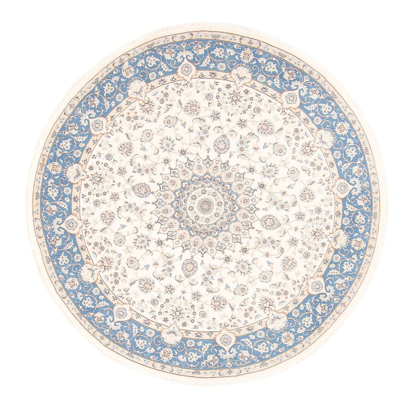 Tapis persan - Nain ronde  - 197 x 196 cm - crème