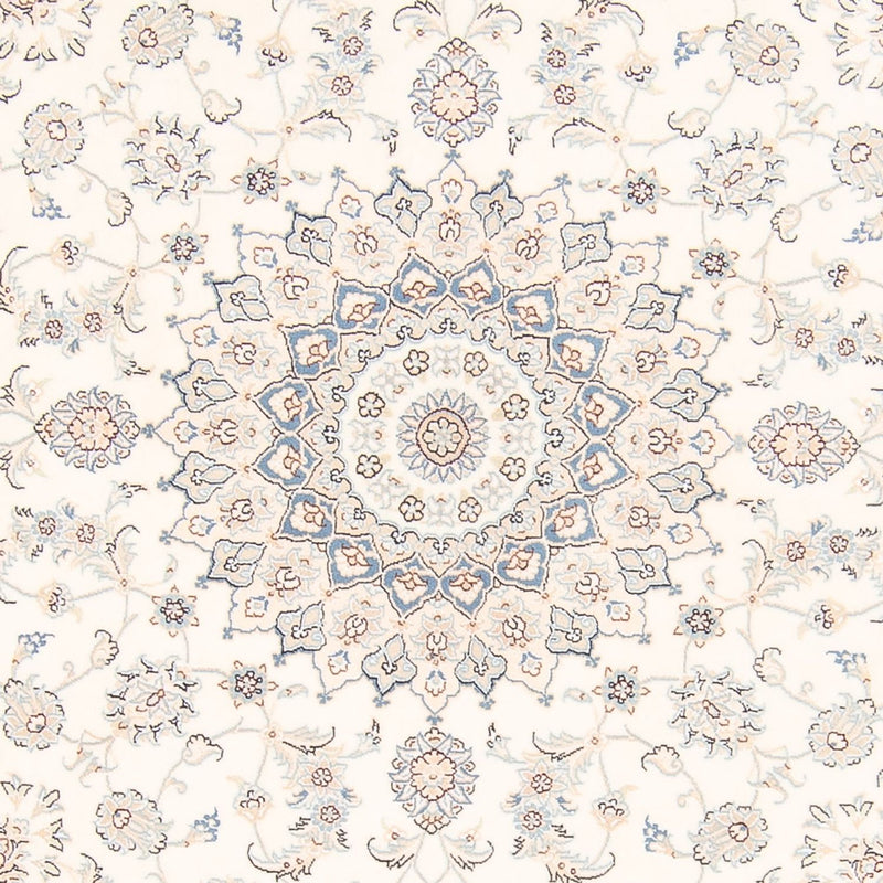 Tapis persan - Nain ronde  - 197 x 196 cm - crème