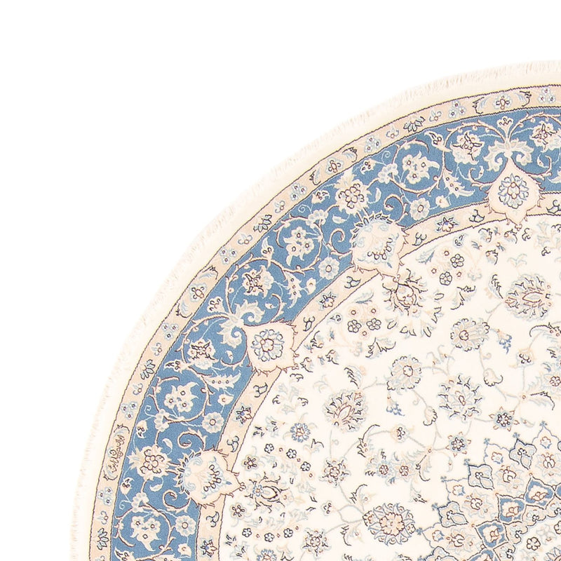 Tapis persan - Nain ronde  - 197 x 196 cm - crème
