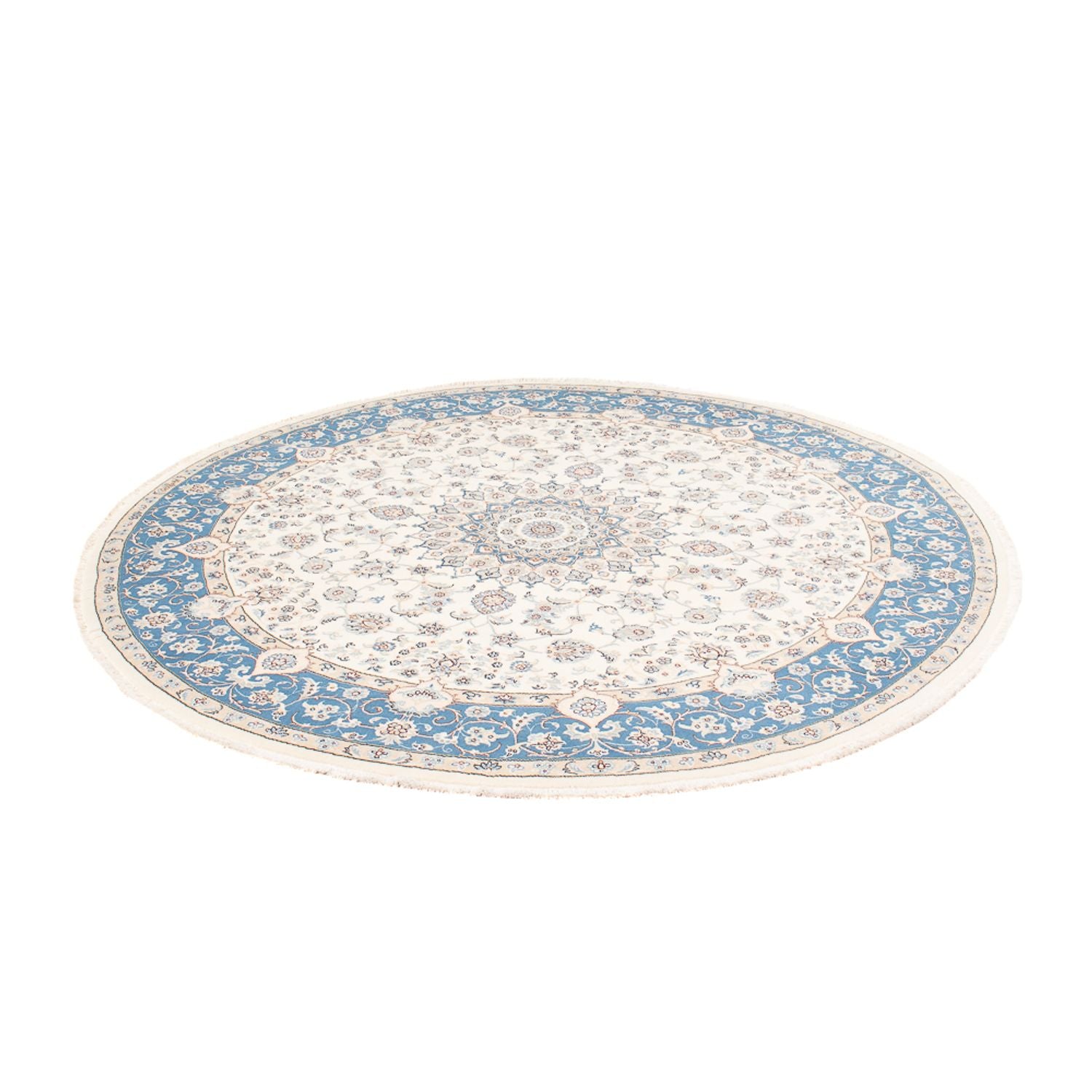 Tapis persan - Nain ronde  - 197 x 196 cm - crème