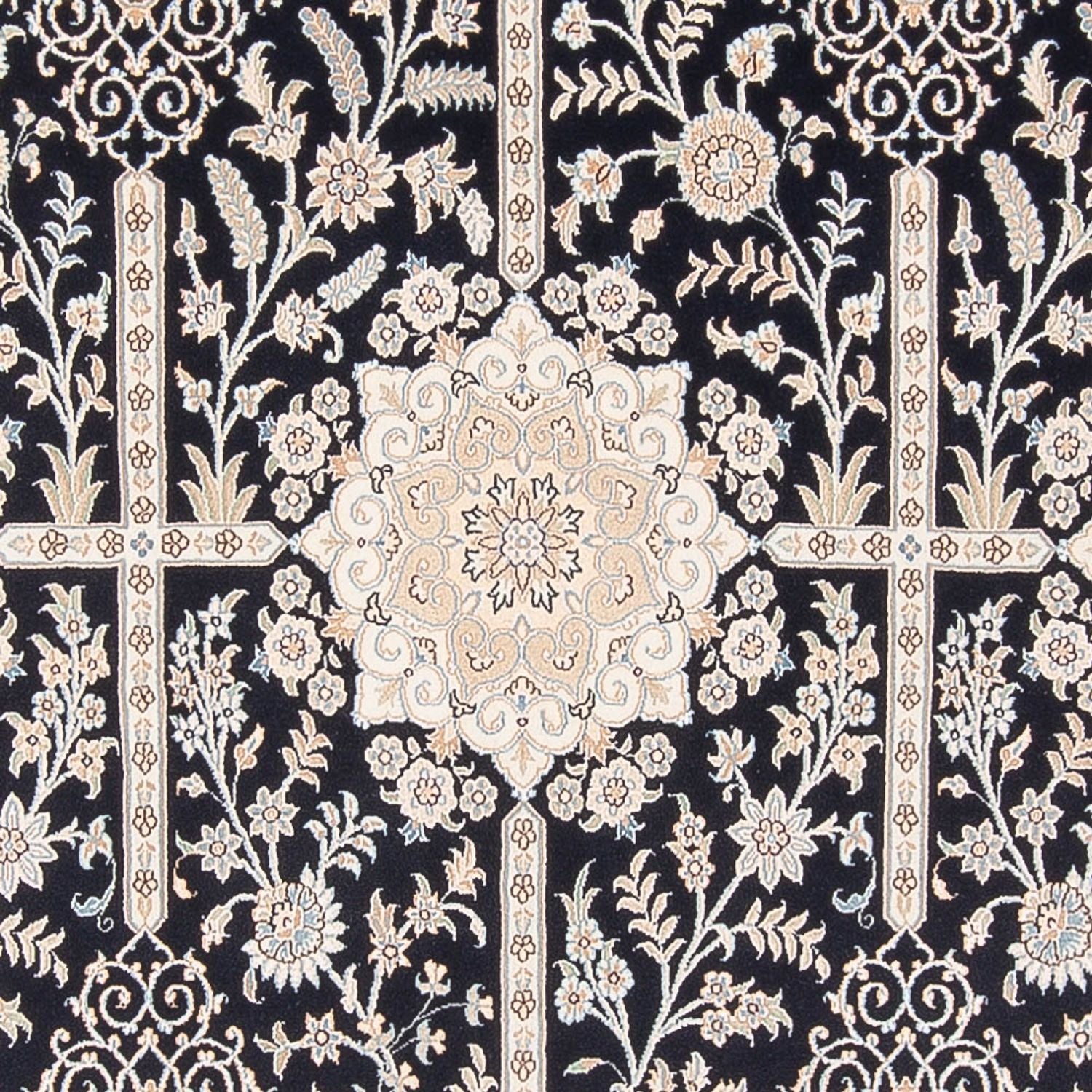 Tapis persan - Nain - Premium - 304 x 197 cm - bleu foncé