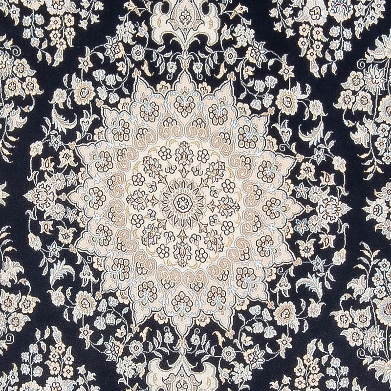 Tapis persan - Nain - Premium - 302 x 197 cm - bleu foncé