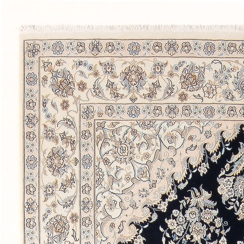 Tapis persan - Nain - Premium - 302 x 197 cm - bleu foncé