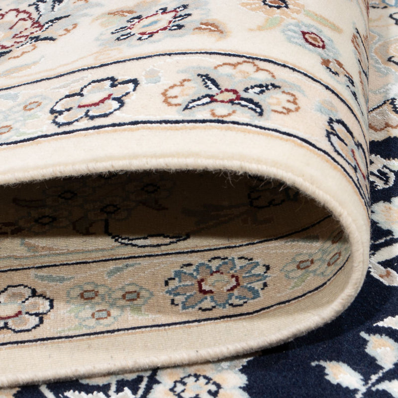 Tapis persan - Nain - Premium - 302 x 197 cm - bleu foncé