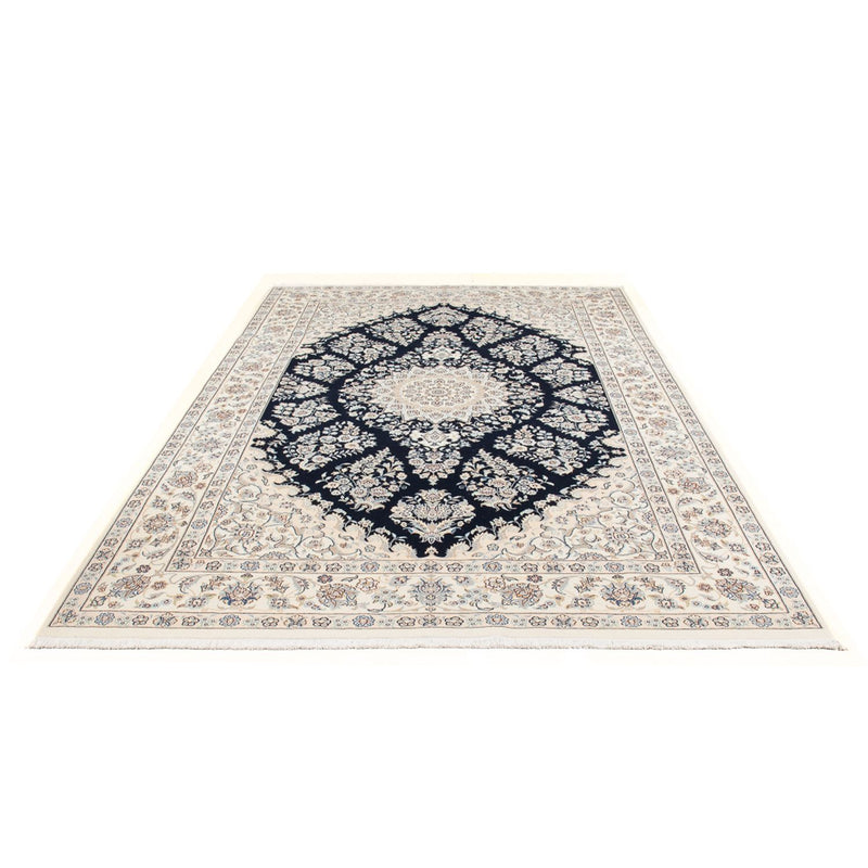 Tapis persan - Nain - Premium - 302 x 197 cm - bleu foncé