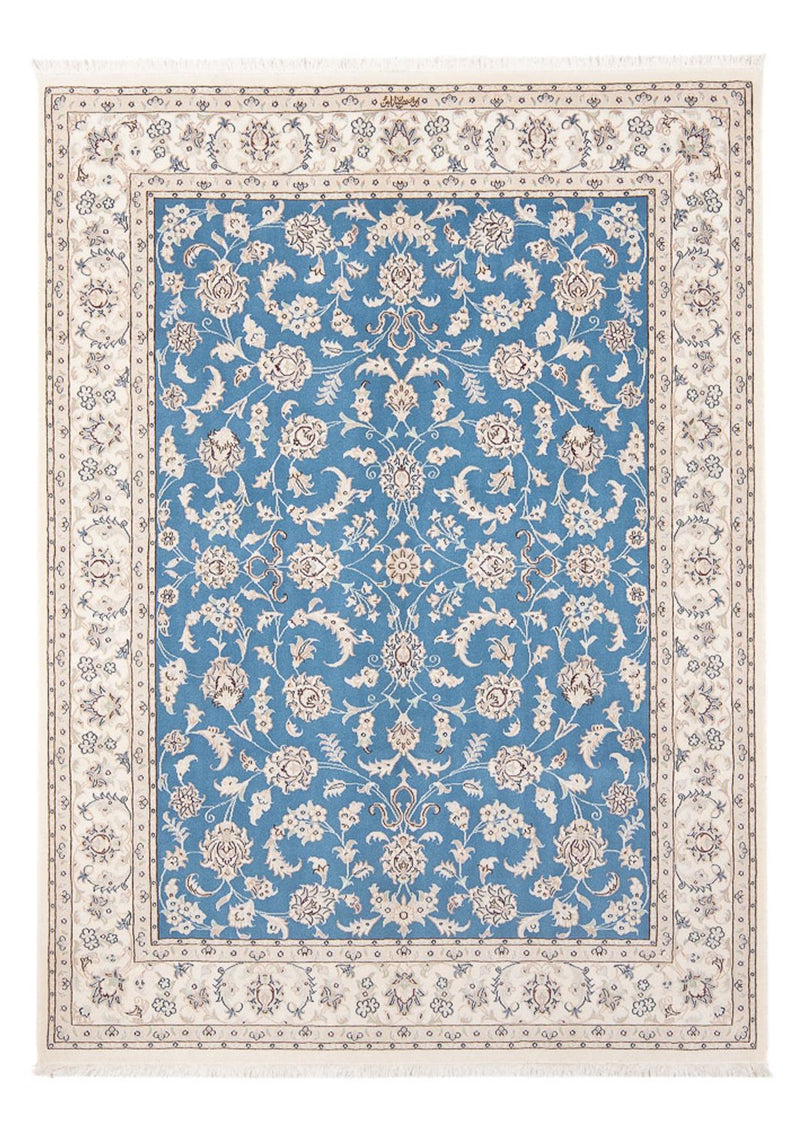 Tapis persan - Nain - Premium - 200 x 148 cm - bleu