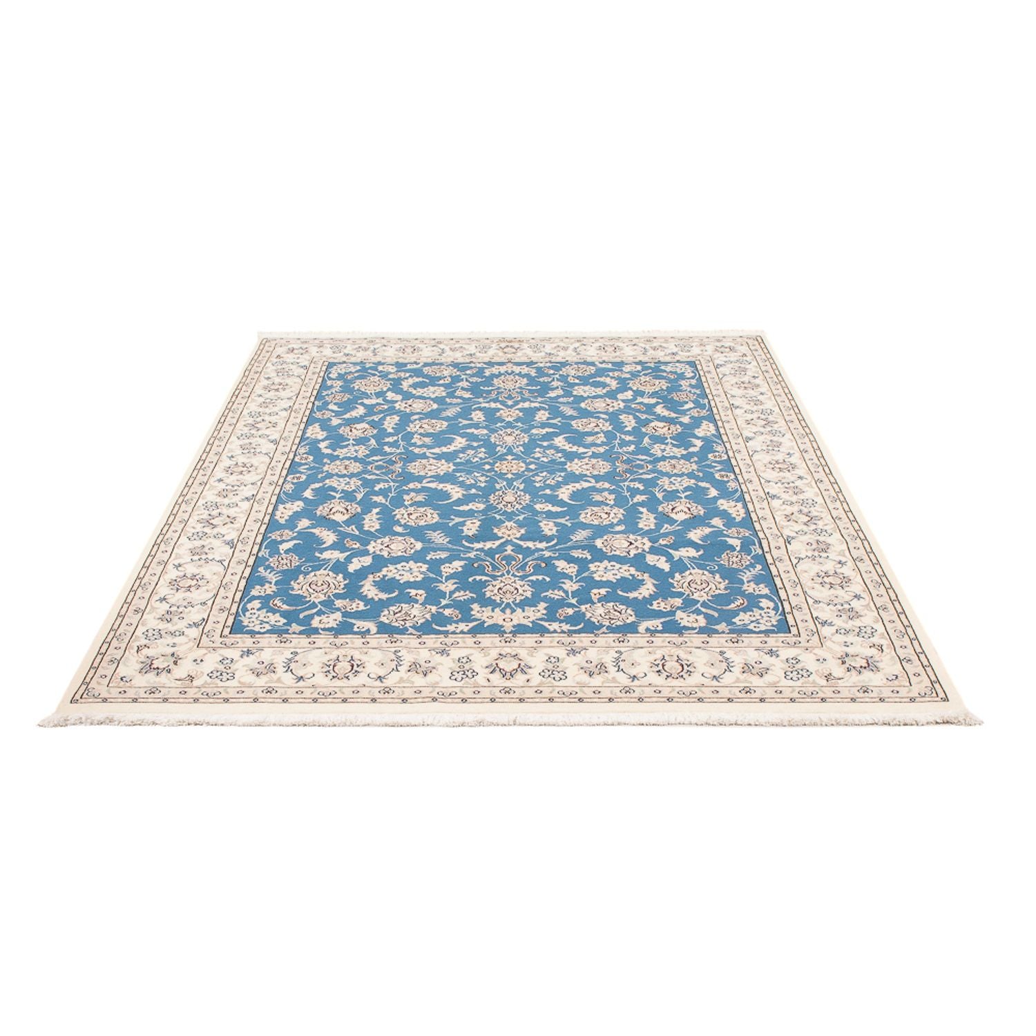 Tapis persan - Nain - Premium - 200 x 148 cm - bleu