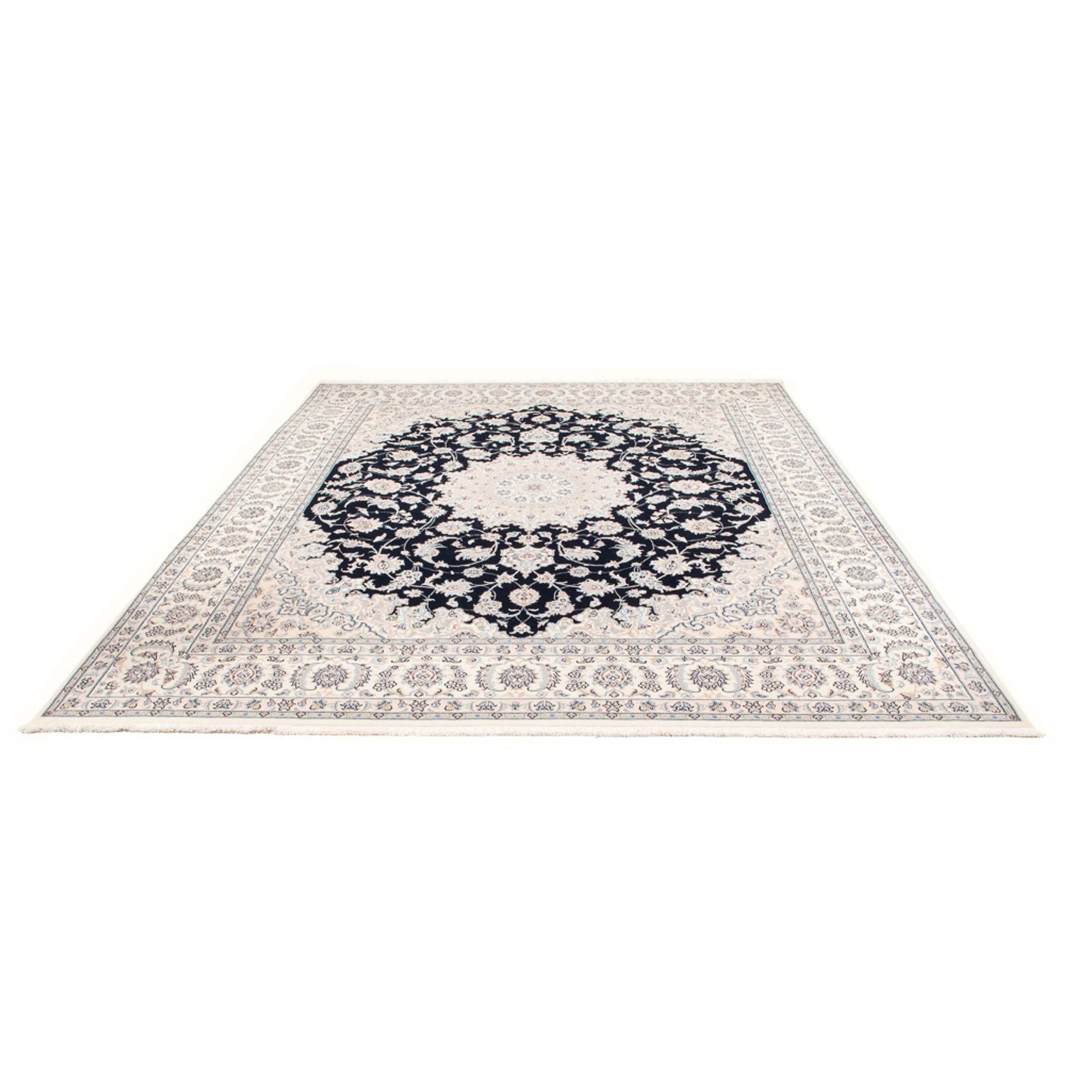 Perserteppich - Nain - Premium - 296 x 247 cm - dunkelblau