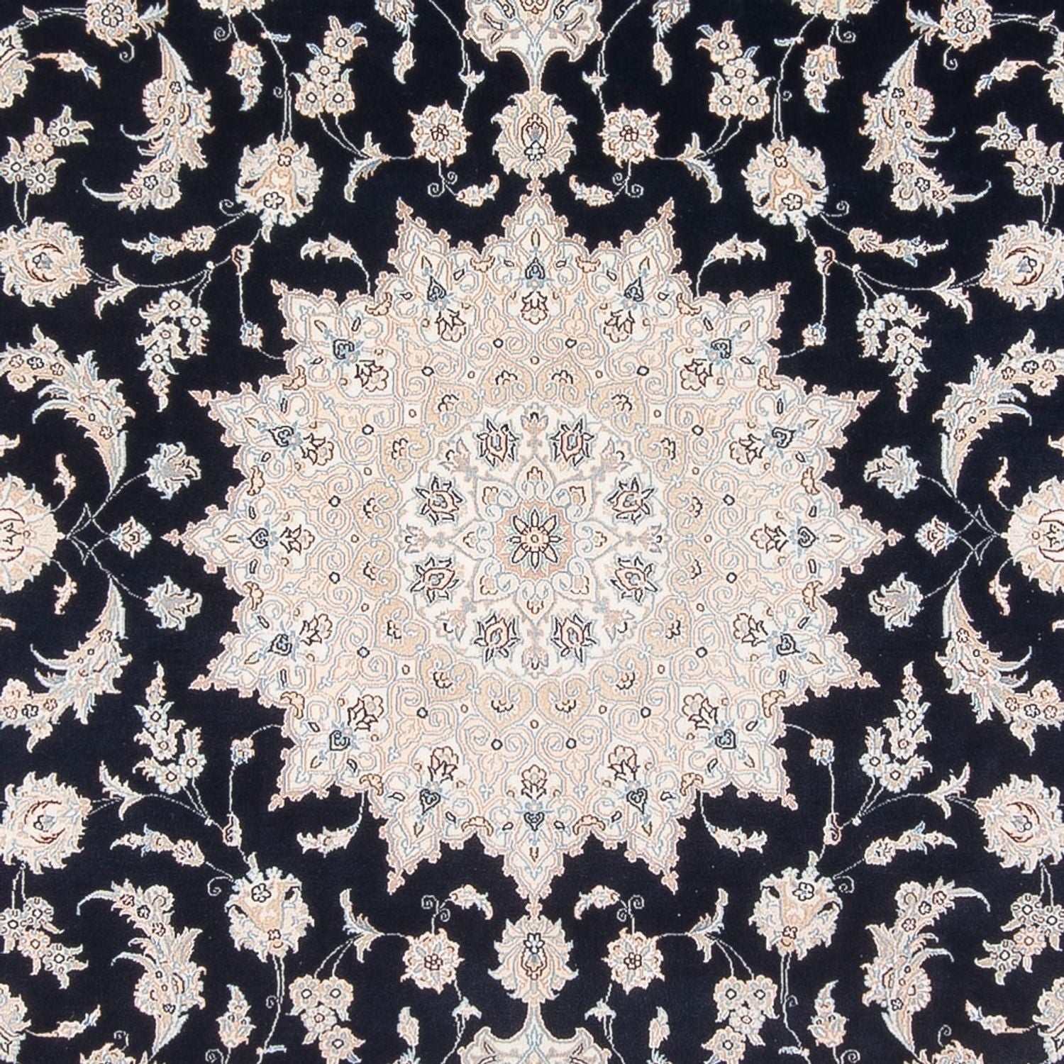 Tapis persan - Nain - Premium - 340 x 246 cm - bleu foncé