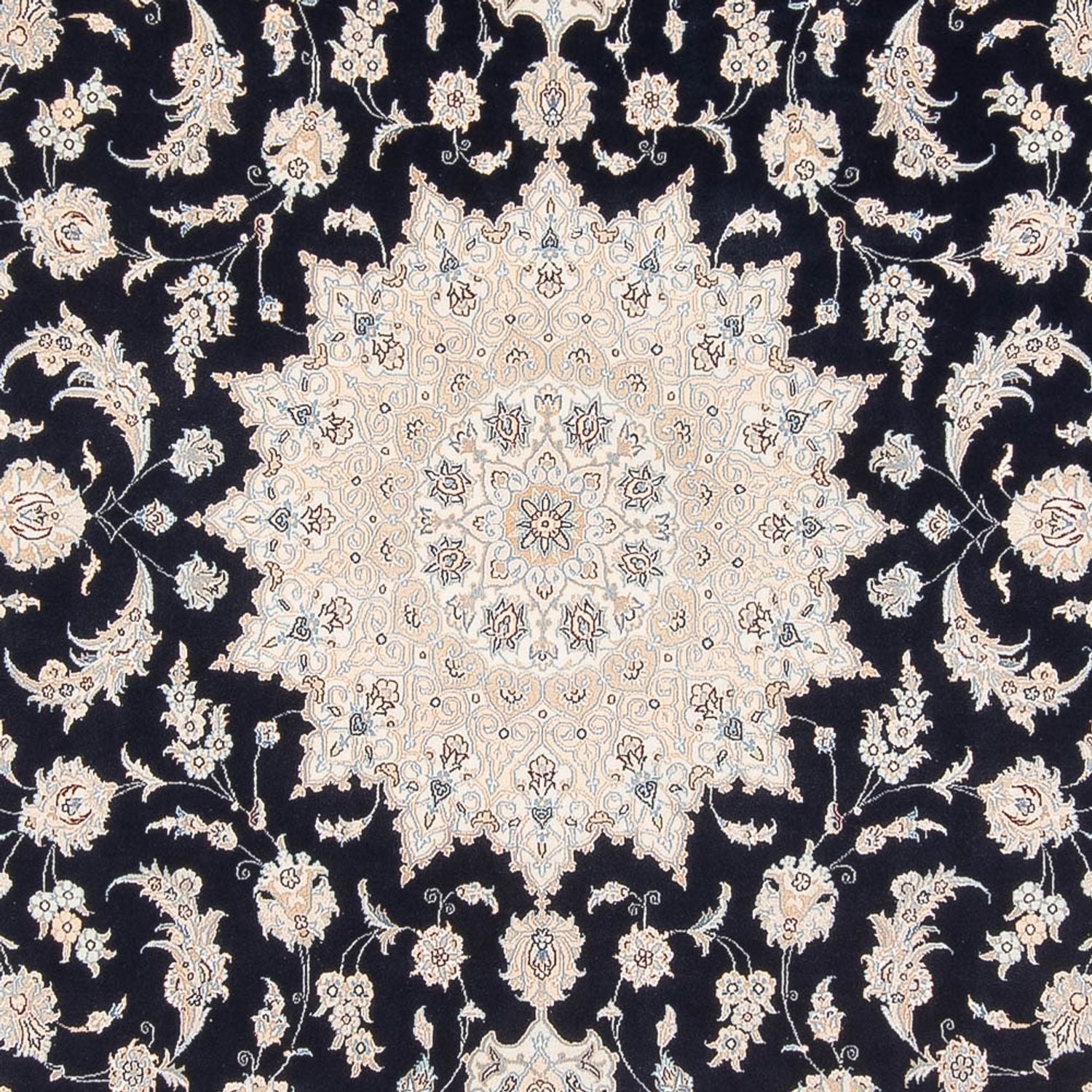 Tapis persan - Nain - Premium - 351 x 247 cm - bleu foncé