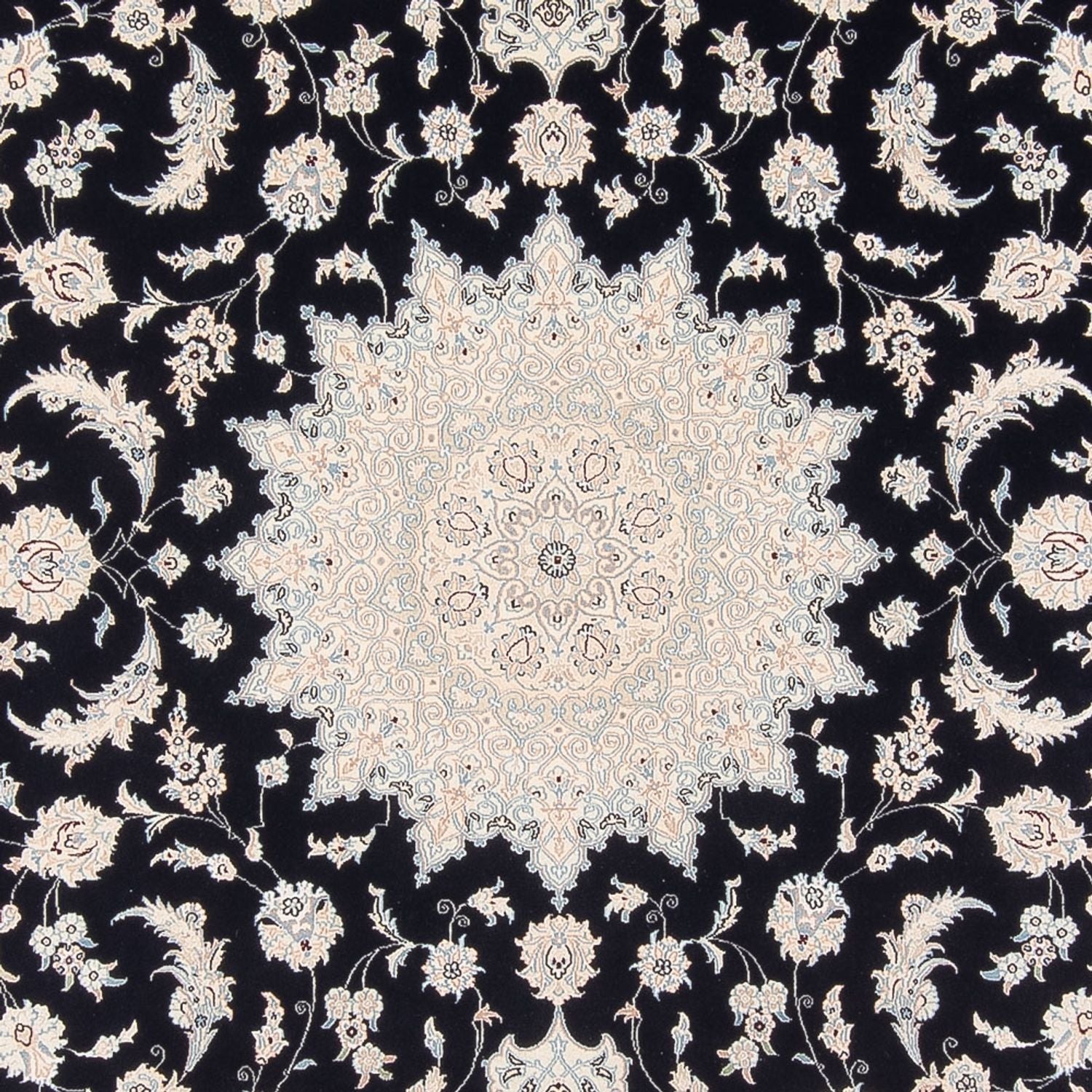 Tapis persan - Nain - Premium - 340 x 246 cm - bleu foncé