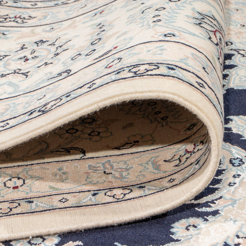 Tapis persan - Nain - Premium - 340 x 246 cm - bleu foncé