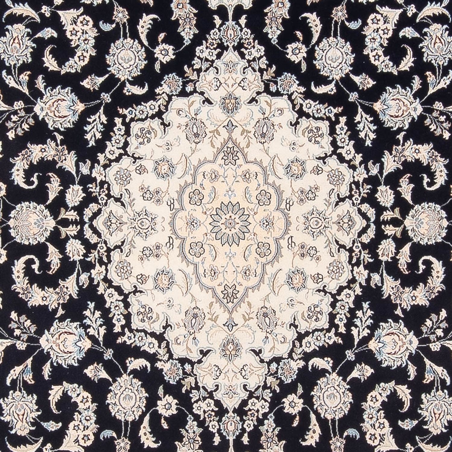 Tapis persan - Nain - Premium - 300 x 200 cm - bleu foncé