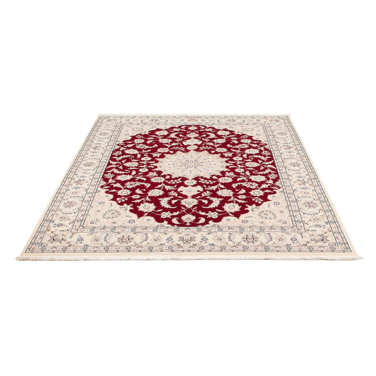 Tapis persan - Nain - Premium - 200 x 148 cm - rouge