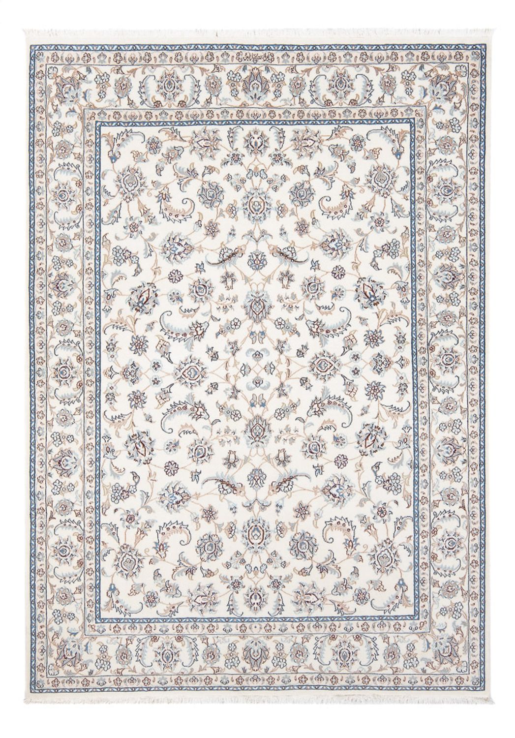 Tapis persan - Nain - Premium - 201 x 150 cm - crème