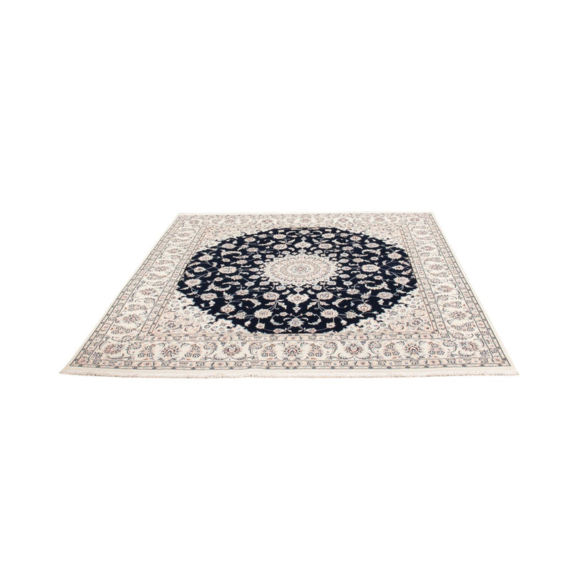 Tapis persan - Nain carré  - 210 x 200 cm - bleu foncé