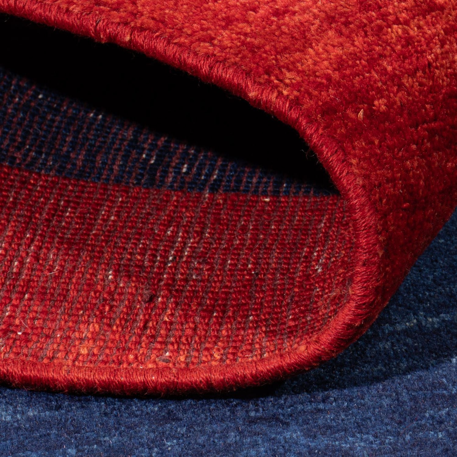 Tapis Gabbeh - Persan - 200 x 141 cm - bleu foncé
