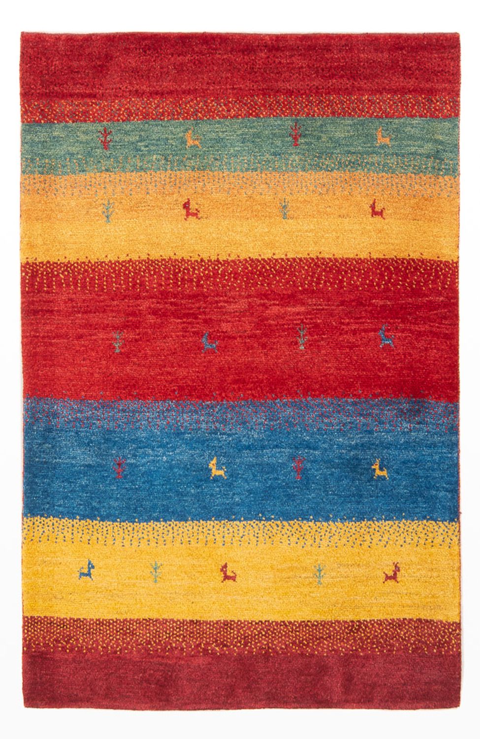 Tapis Gabbeh - Persan - 151 x 104 cm - multicolore