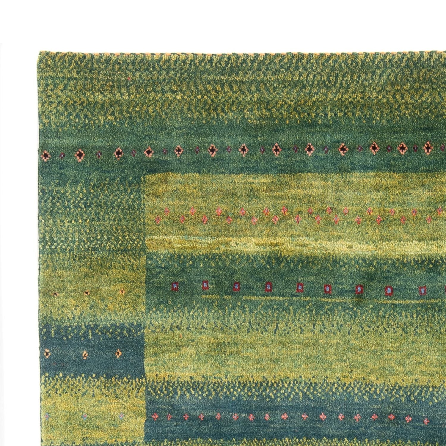 Tapis Gabbeh - Persan - 204 x 148 cm - vert foncé