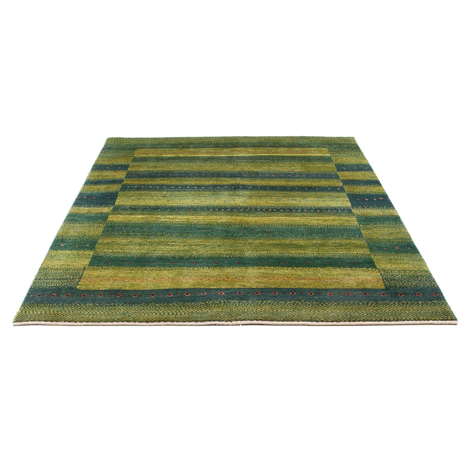 Tapis Gabbeh - Persan - 204 x 148 cm - vert foncé