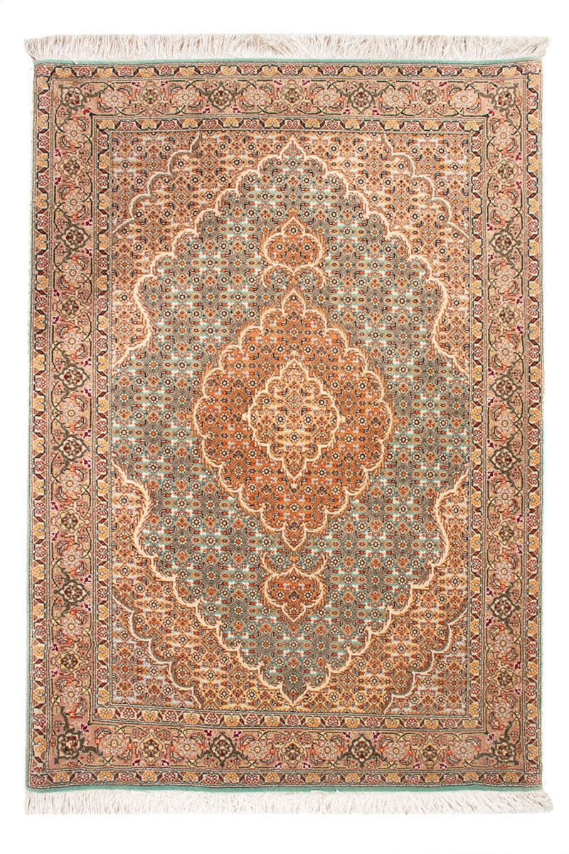 Tapis persan - Tabriz - 118 x 82 cm - bleu pétrole