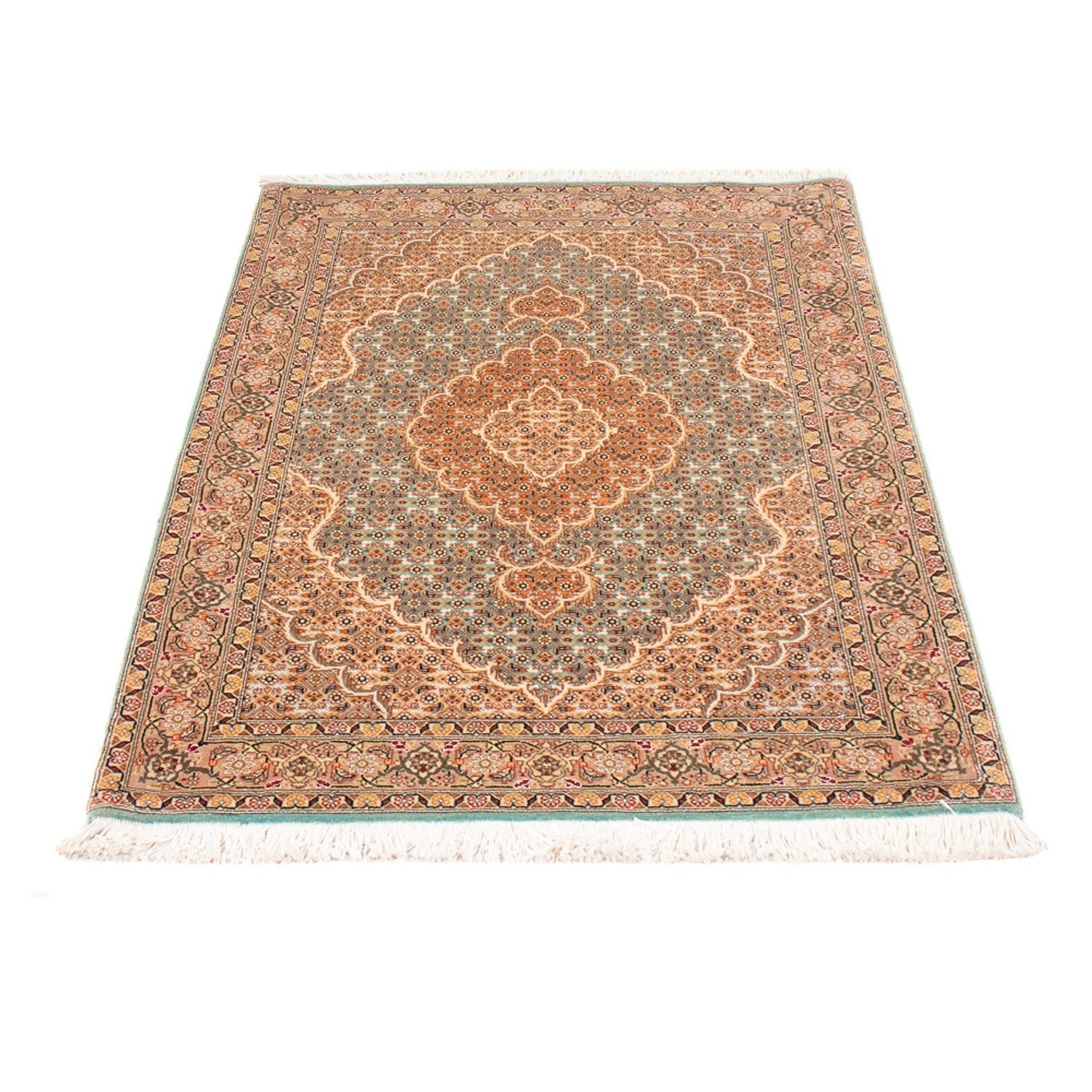 Tapis persan - Tabriz - 118 x 82 cm - bleu pétrole