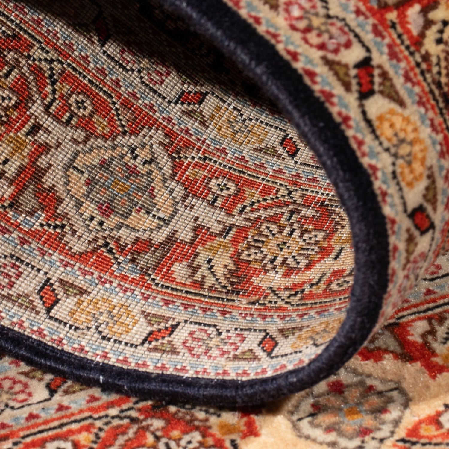 Tapis persan - Tabriz - Royal - 120 x 80 cm - bleu foncé