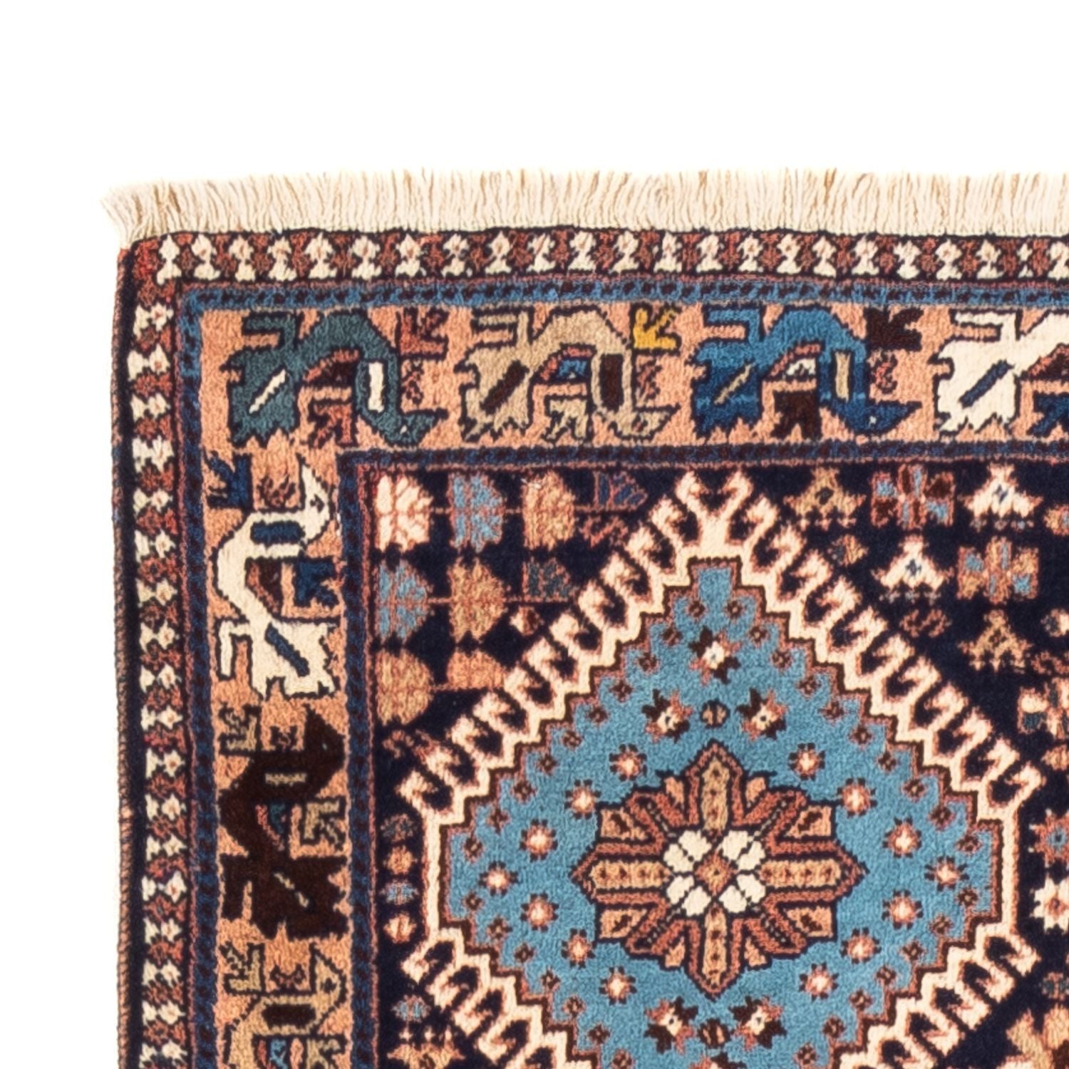 Tapis de couloir Tapis persan - Nomadic - 185 x 80 cm - bleu foncé