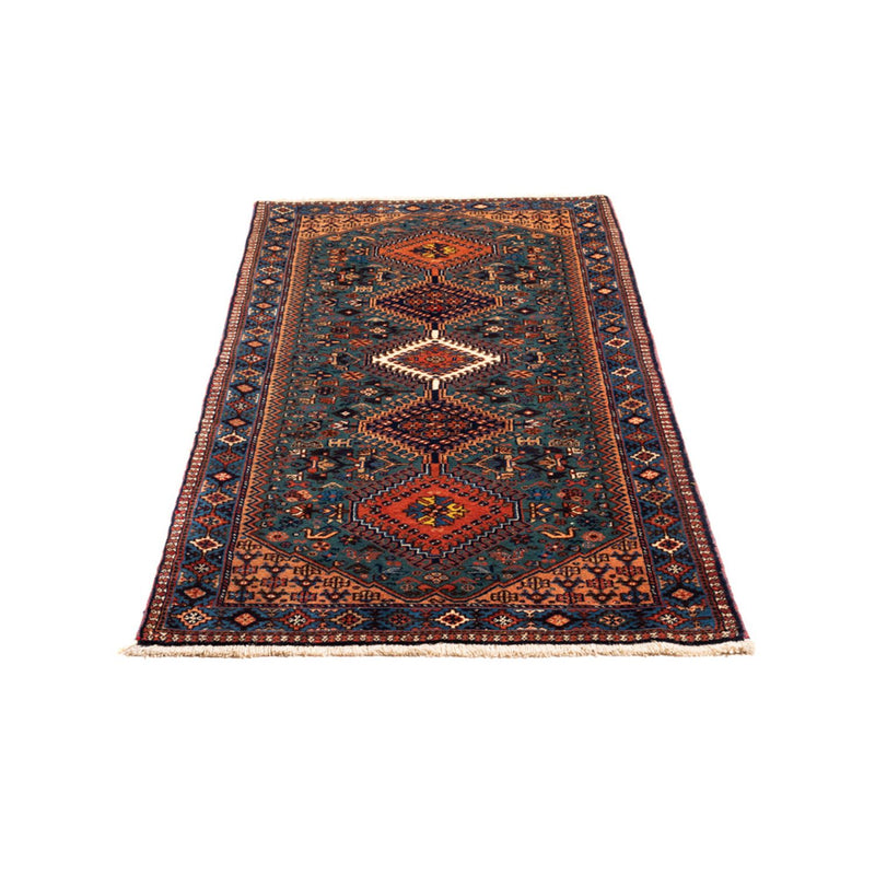 Tapis de couloir Tapis persan - Nomadic - 196 x 80 cm - bleu