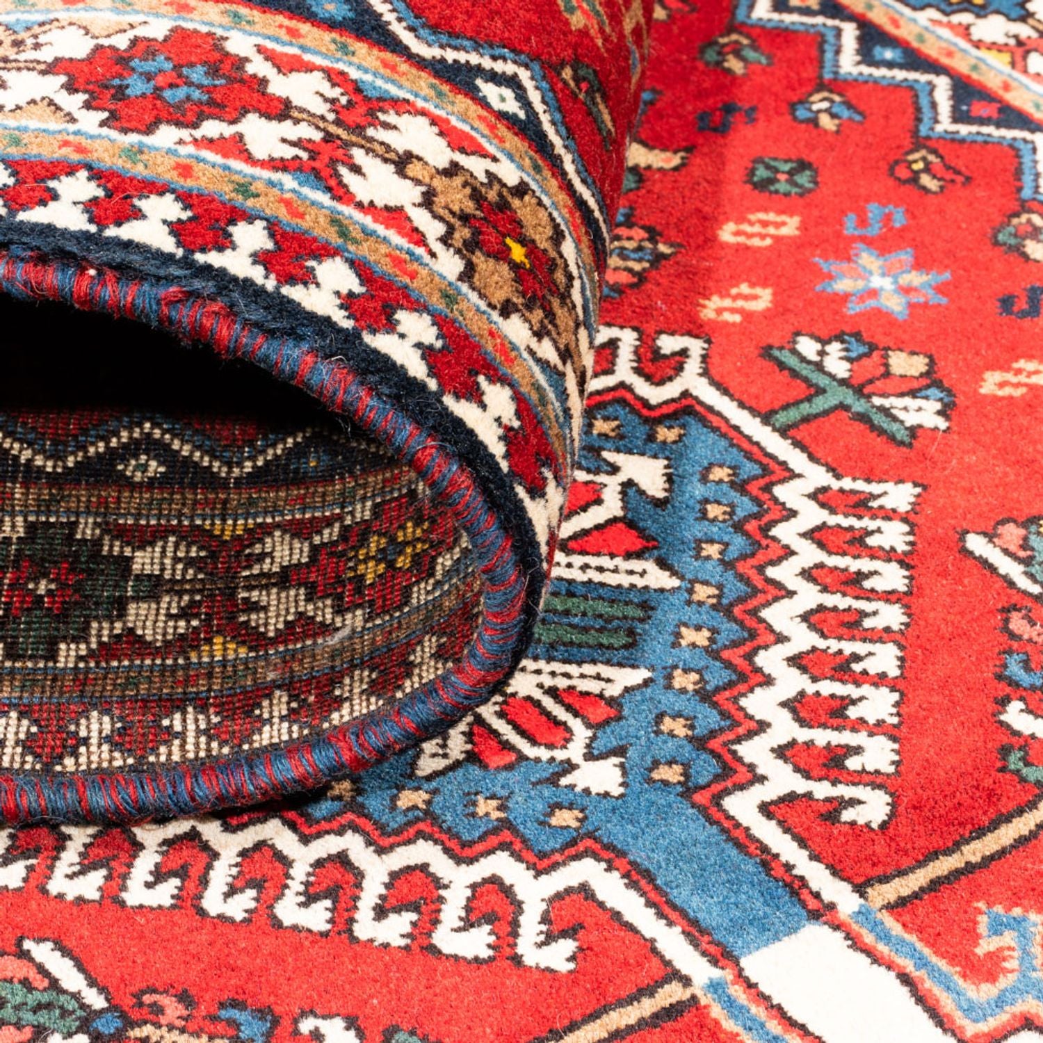 Tapis de couloir Tapis persan - Nomadic - 195 x 80 cm - rouge