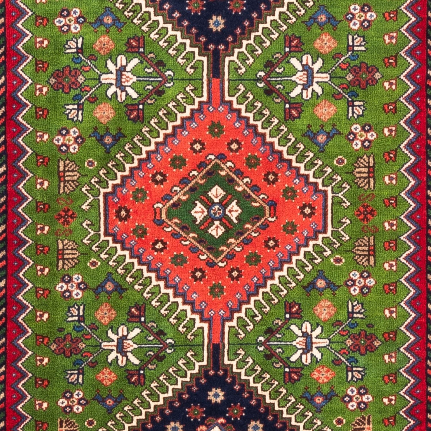 Tapis de couloir Tapis persan - Nomadic - 212 x 80 cm - vert