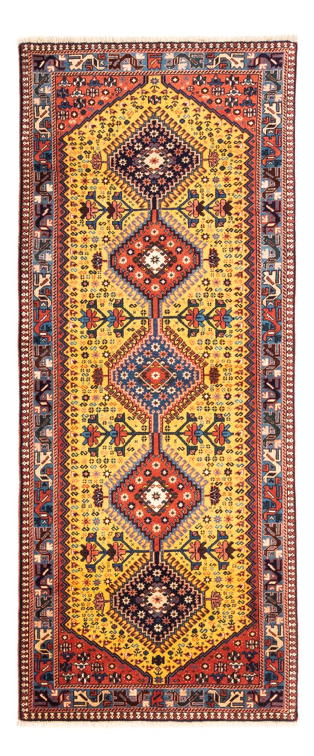 Tapis de couloir Tapis persan - Nomadic - 195 x 83 cm - jaune