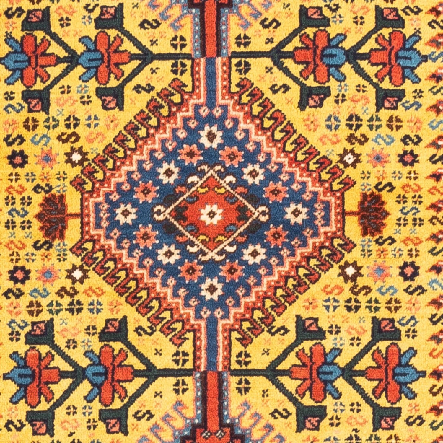 Tapis de couloir Tapis persan - Nomadic - 195 x 83 cm - jaune