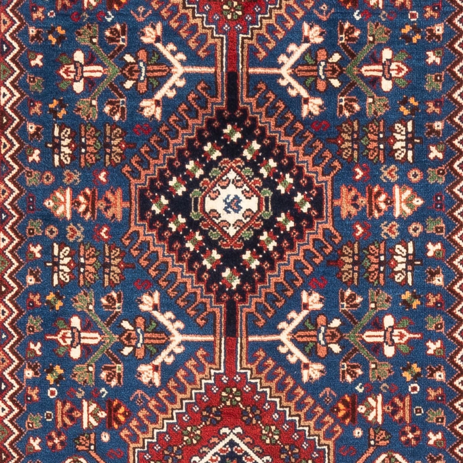 Tapis de couloir Tapis persan - Nomadic - 196 x 80 cm - bleu