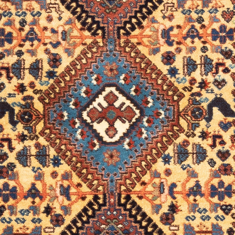 Tapis persan - Nomadic - 132 x 87 cm - jaune