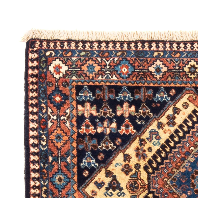 Tapis persan - Nomadic - 132 x 87 cm - jaune