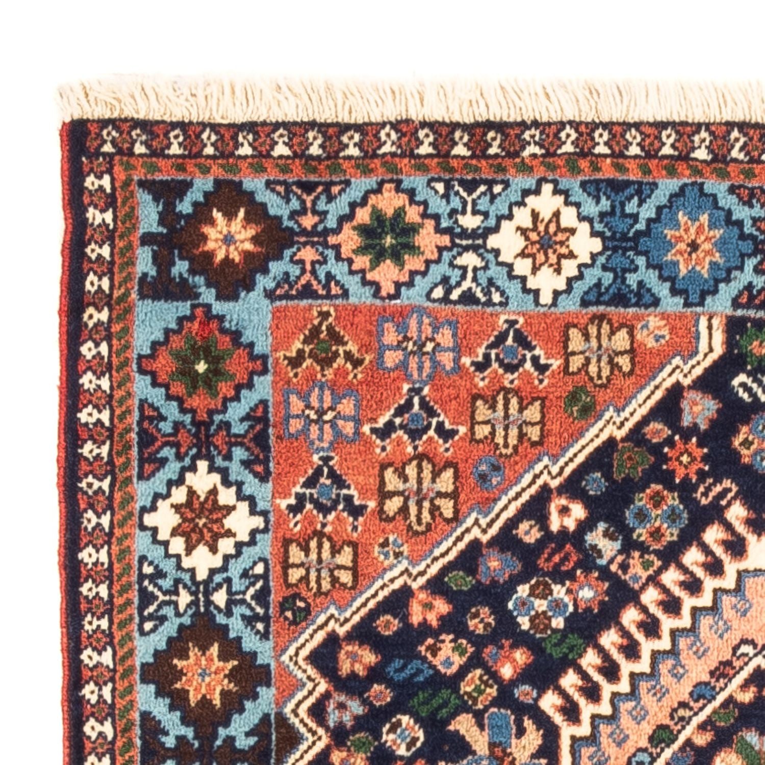 Tapis persan - Nomadic - 130 x 82 cm - bleu foncé