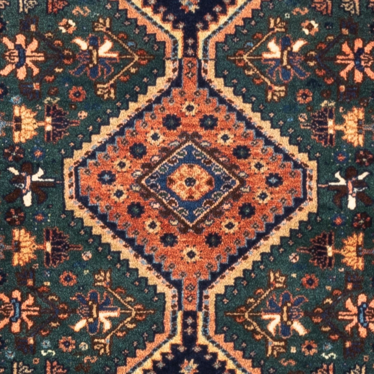Tapis persan - Nomadic - 127 x 85 cm - bleu foncé